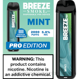 Breeze Pro 2000 Puffs - Breeze vape Australia Mint FRP2L20