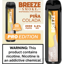 Breeze Pro 2000 Puffs - Breeze vape charger Pina Colada FRP2L18
