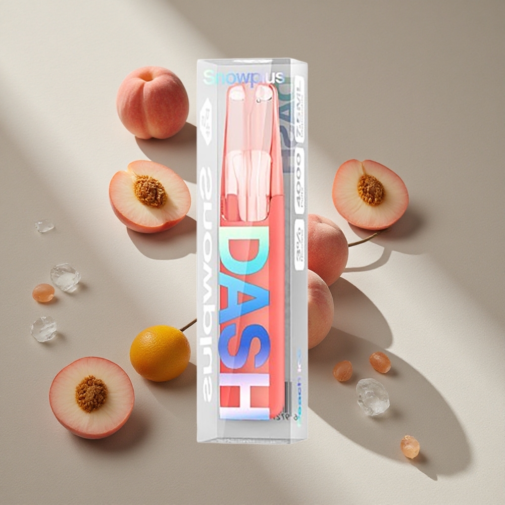 Snowplus Dash 4000 Puffs Peach Ice Ceramic Atomizer 7.5ml E-liquid Australia wholesale