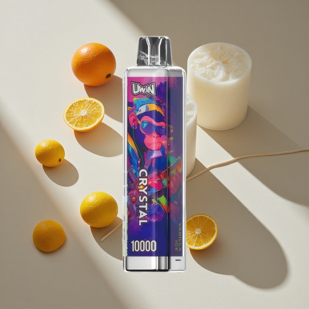 UWIN Crystal 10000 Puffs 18ml Vanilla Ice Disposable Vape with RGB Lights Australia Wholesale