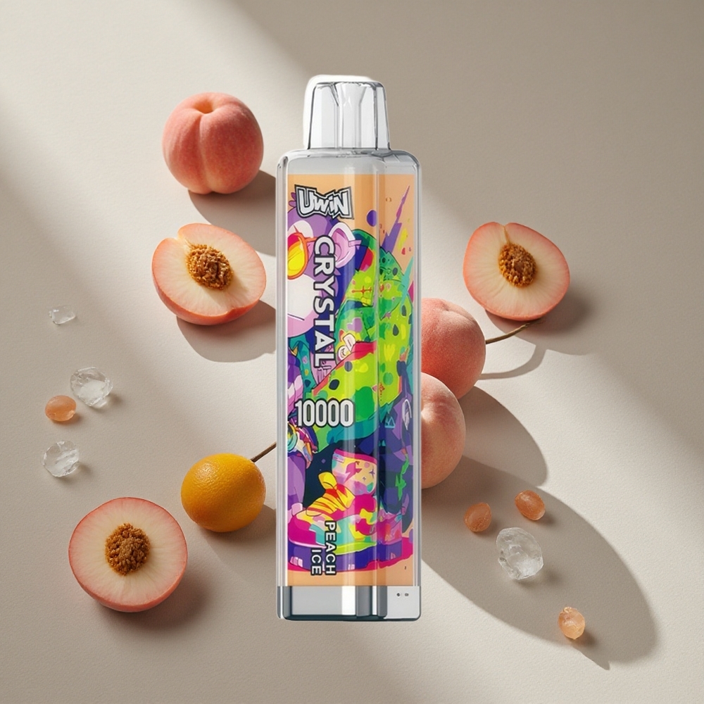 UWIN Crystal 10000 Puffs Peach Ice RGB Lights Australia wholesale