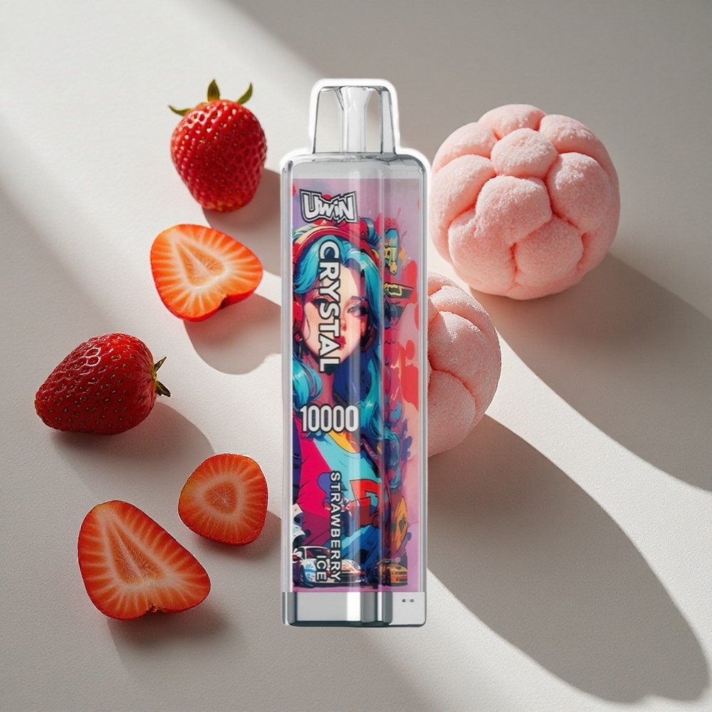 UWIN Crystal 10000 Puffs RGB Lights Strawberry Ice Australia wholesale