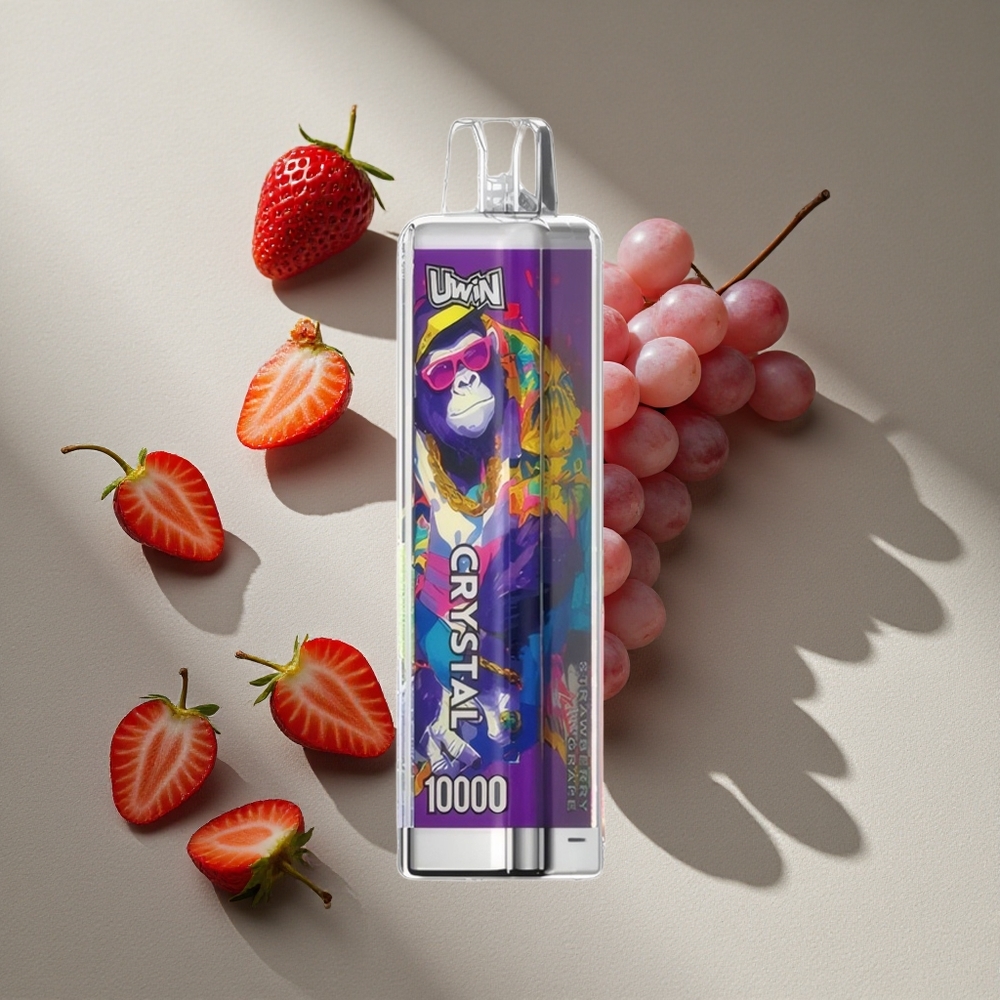 UWIN Crystal 10000 Puffs Strawberry Grape Disposable Vape with RGB Lights & Type-C Fast Charging Australia Wholesale
