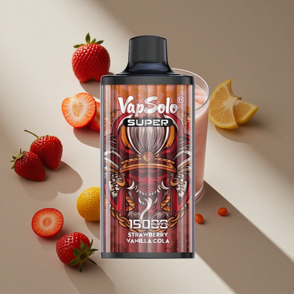 Vapsolo Super 15000 Puffs 40ml Strawberry Vanilla Cola Disposable Vape Australia Wholesale