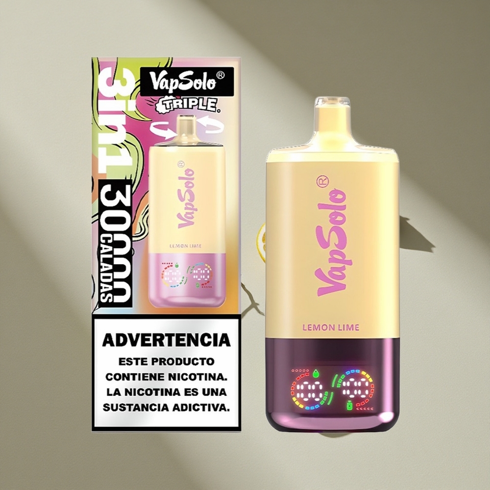 VapSolo Triple 30000 Puffs Lemon Lime 40ml Type-C Australia wholesale