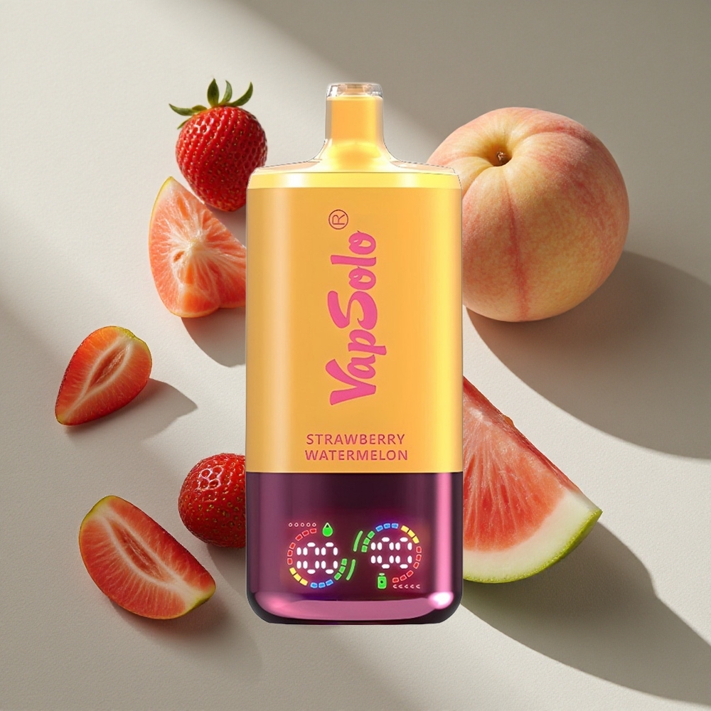 VapSolo Triple 30000 Puffs Strawberry Watermelon & Lemon Peach 40ml Type-C Australia Wholesale