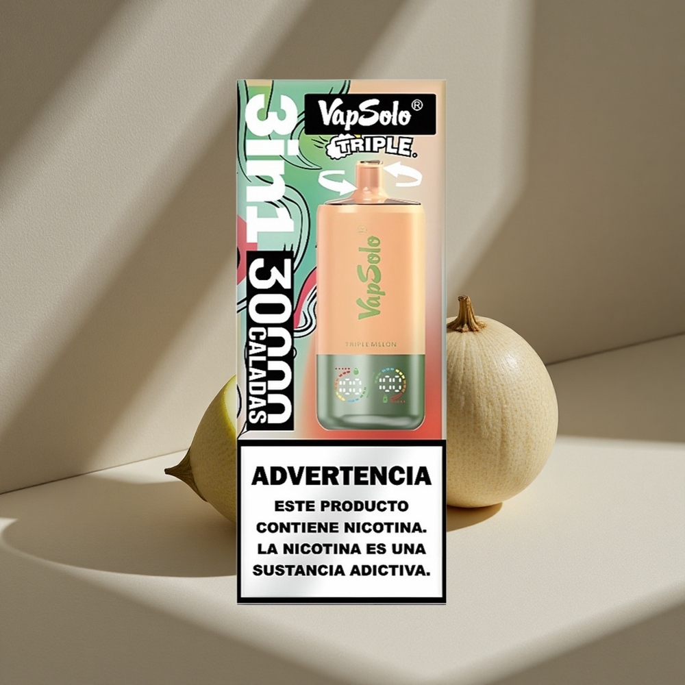 VapSolo Triple 30000 Puffs Triple Melon Disposable Vape Type-C Charging Australia Wholesale