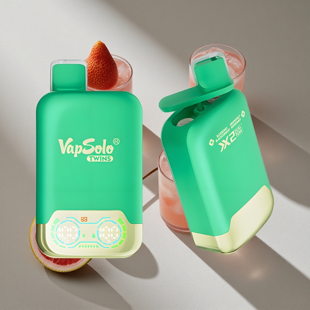 Vapsolo Twins 20000 Puffs Blueberry Blackcurrant & Grapefruit Refresher Dual Tank Type-C Charging Australia Wholesale
