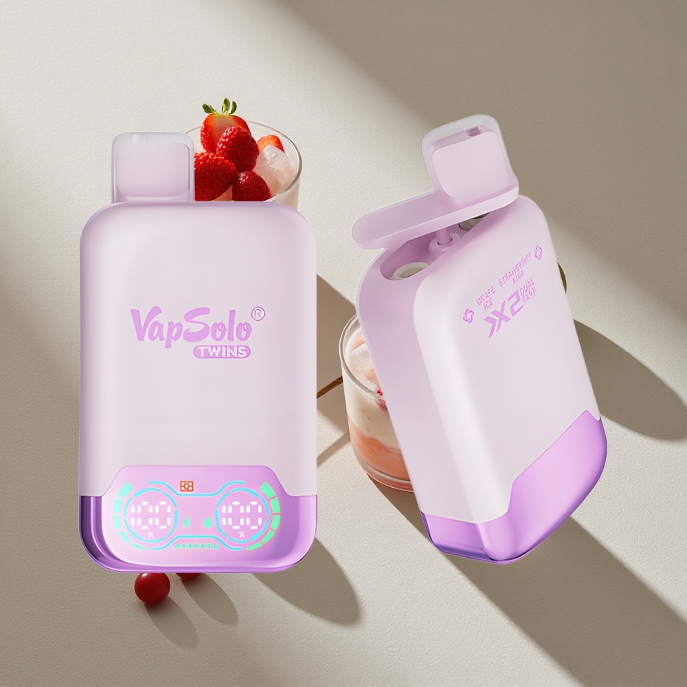 Vapsolo Twins 20000 Puffs Grape Ice & Strawberry Kiwi 40ml Type-C Australia wholesale