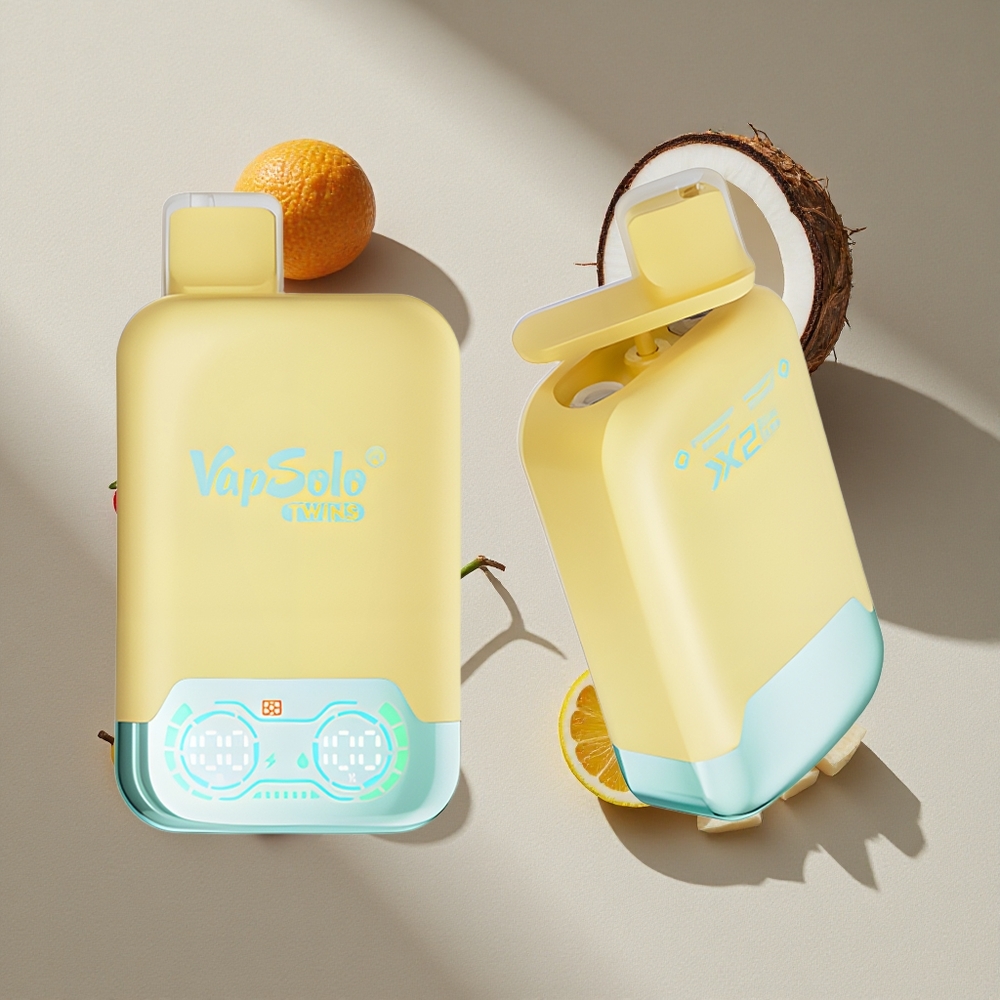 Vapsolo Twins 20000 Puffs Pineapple Coconut & Strawberry Banana Disposable Vape 40ml E-Liquid Australia wholesale