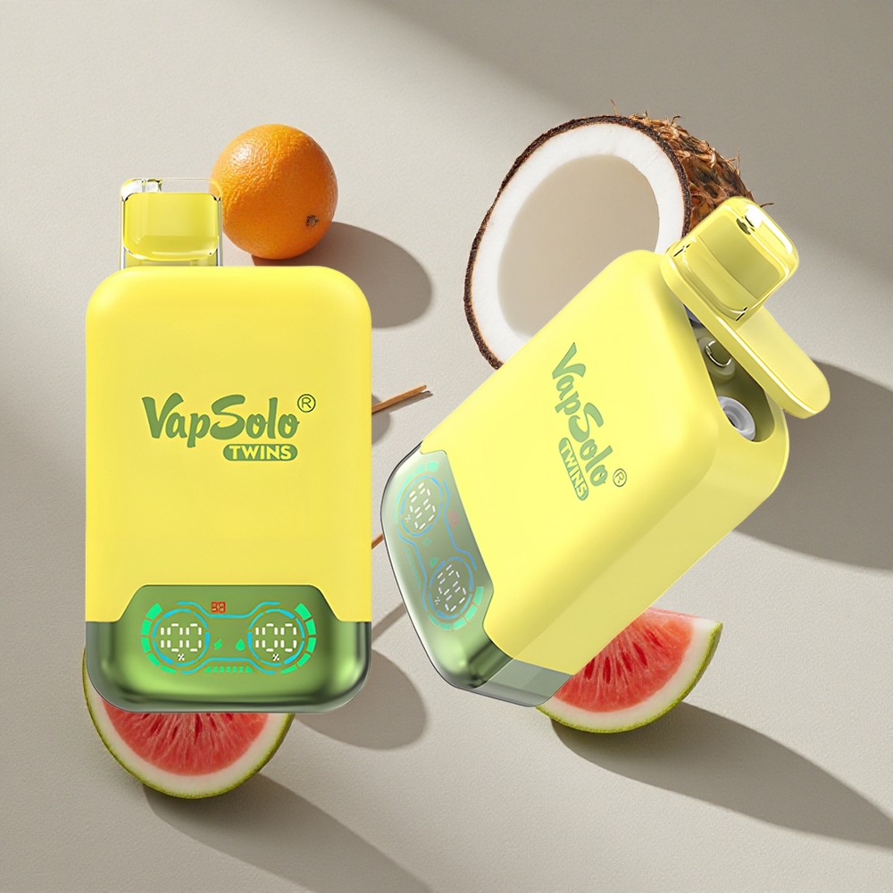 Vapsolo Twins 20000 Puffs Pineapple Coconut & Watermelon Ice 40ml Type-C Australia wholesale
