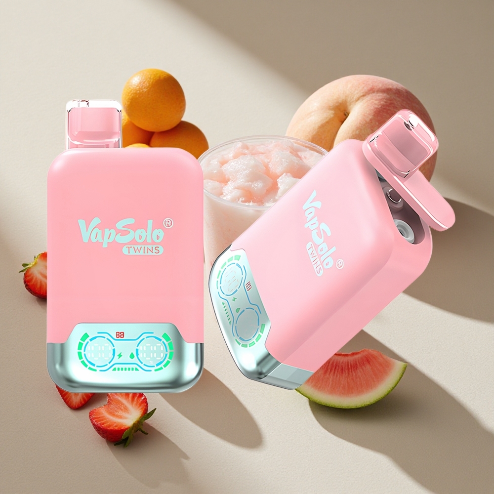 Vapsolo Twins 20000 Puffs Strawberry Ice & Mango Peach Watermelon Disposable Vape Australia wholesale