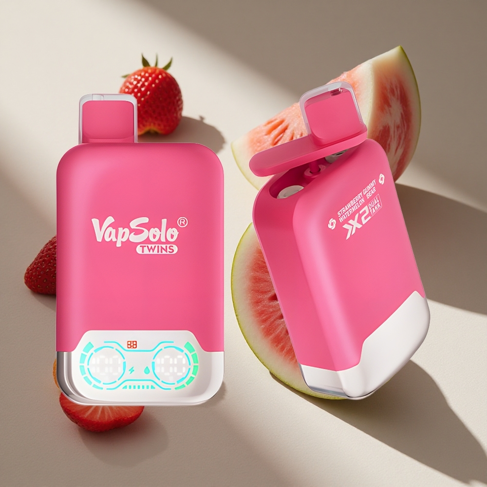 Vapsolo Twins 20000 Puffs Strawberry Watermelon & Gummy Bear Disposable Vape Dual Tank Type-C Charging Australia Wholesale