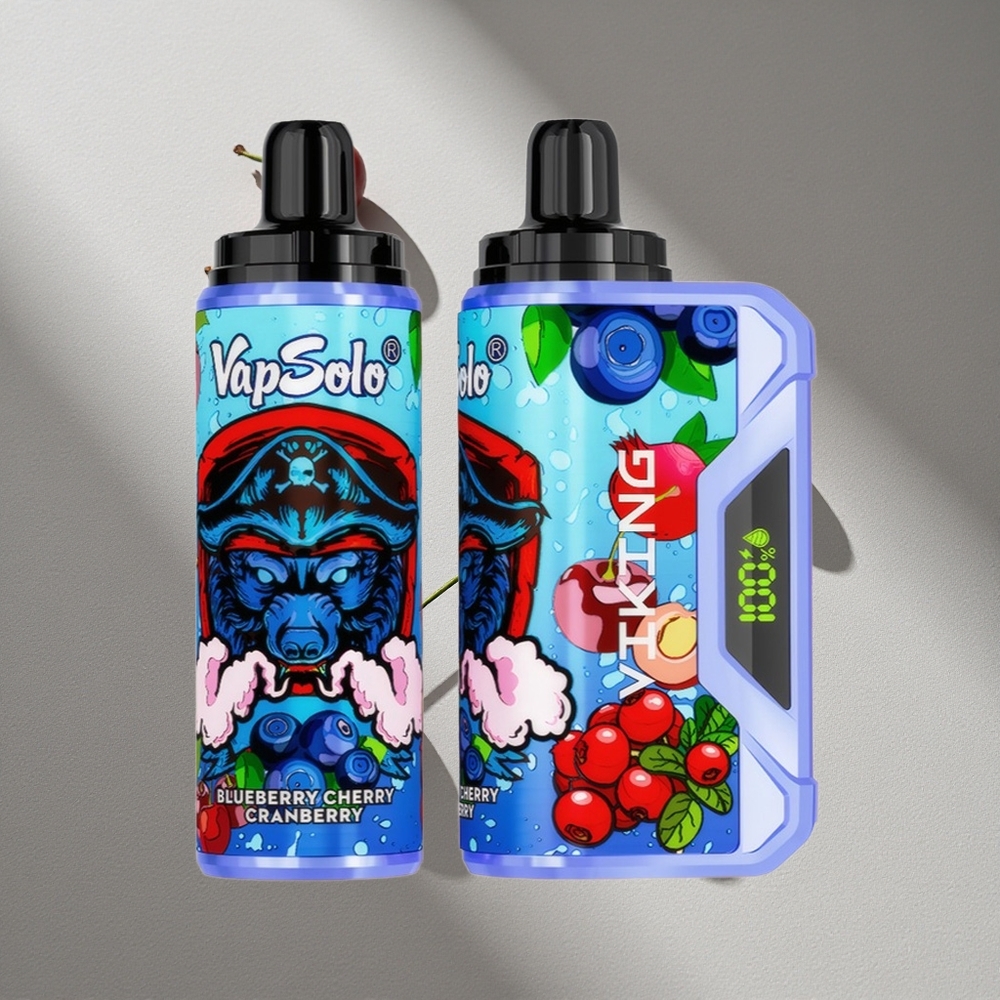 VapSolo VIKING 12000 Puffs Blueberry Cherry Cranberry 22ml Type-C Australia wholesale