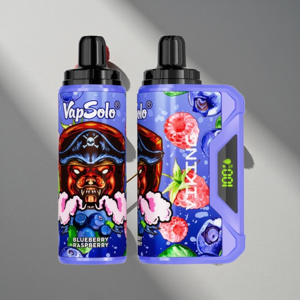 VapSolo VIKING 12000 Puffs Blueberry Raspberry 22ml Type-C Australia wholesale