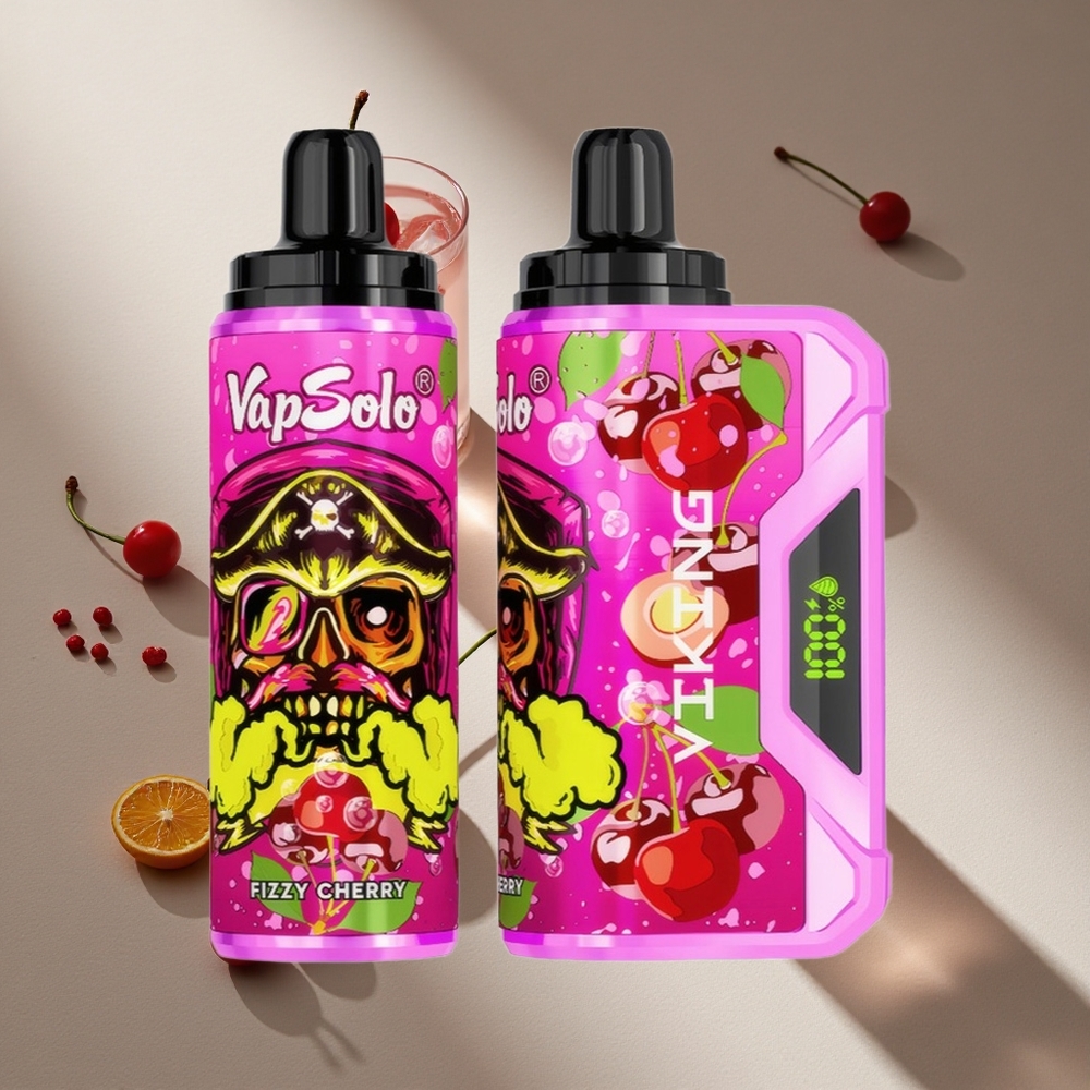 VapSolo VIKING 12000 Puffs Fizzy Cherry Type-C Led Display Australia wholesale