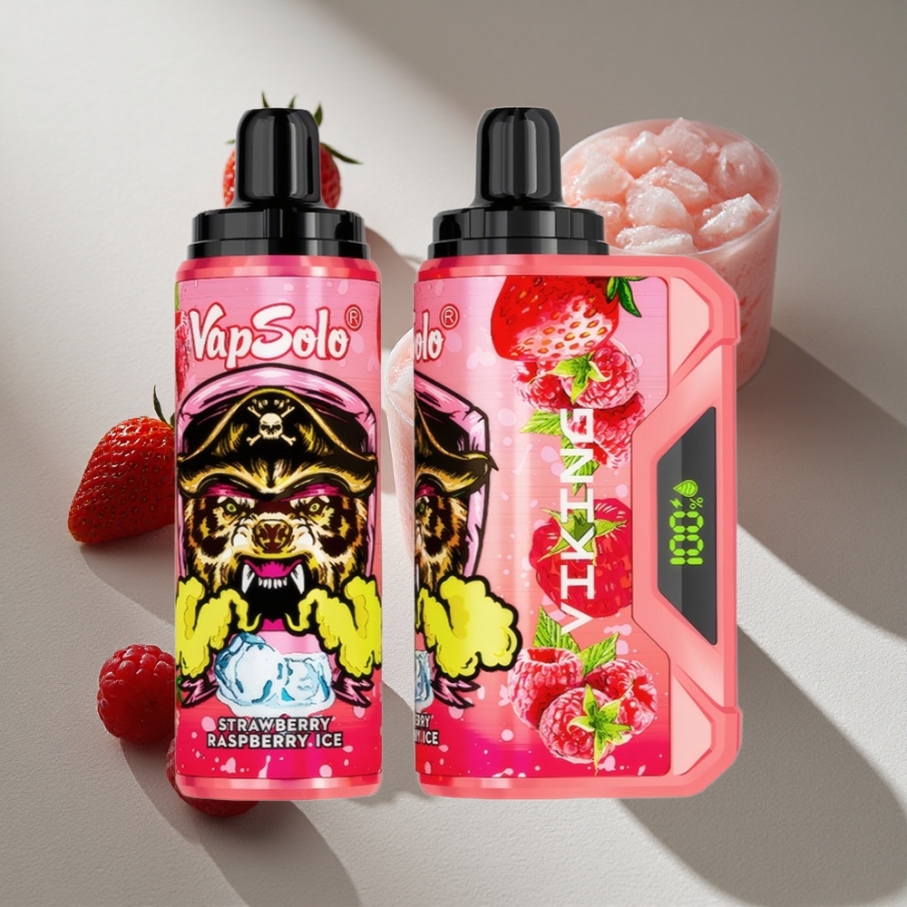 VapSolo VIKING 12000 Puffs Strawberry Raspberry Ice 22ml Australia wholesale