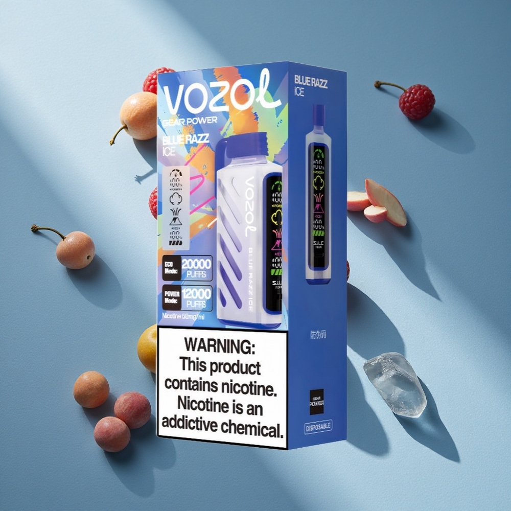 VOZOL Gear Power 20000 Puffs Dual Mesh Coil Blue Razz Ice Australia wholesale