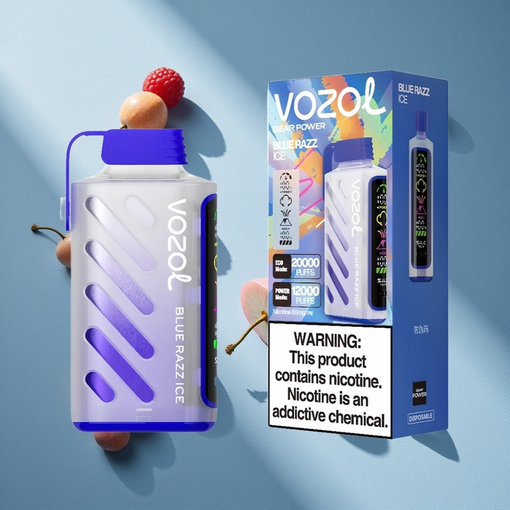VOZOL Gear Power 20000 Puffs Dual Mesh Coil Blue Razz Ice Australia wholesale