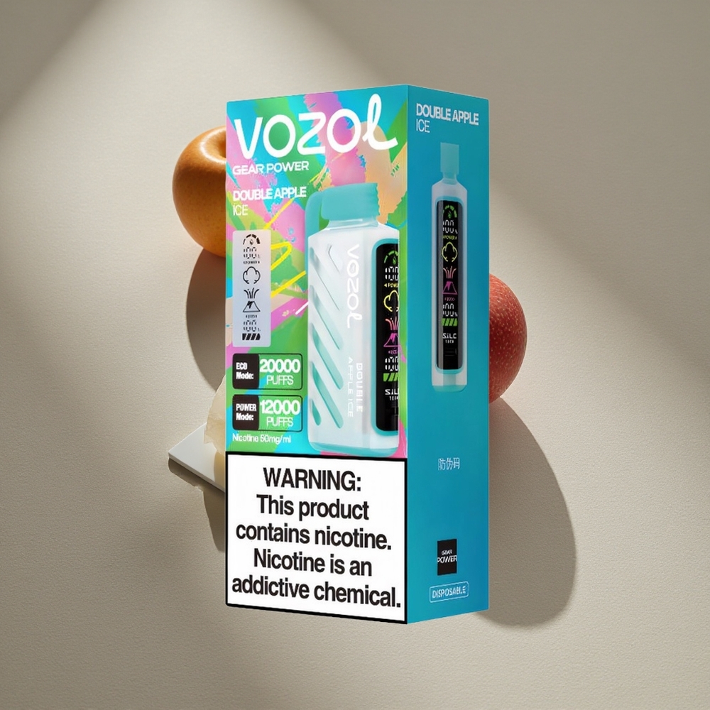 VOZOL Gear Power 20000 Puffs Dual Mesh Coil Full Screen Display Double Apple Ice Australia wholesale