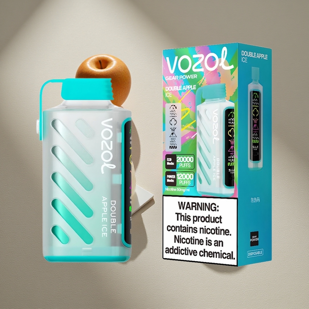 VOZOL Gear Power 20000 Puffs Dual Mesh Coil Full Screen Display Double Apple Ice Australia wholesale