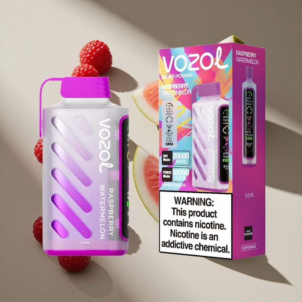 VOZOL Gear Power 20000 Puffs Dual Mesh Coil Raspberry Watermelon Australia wholesale