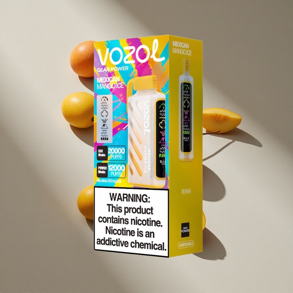 VOZOL Gear Power 20000 Puffs Mexican Mango Ice Dual Mesh Coil Full Screen Display Australia wholesale