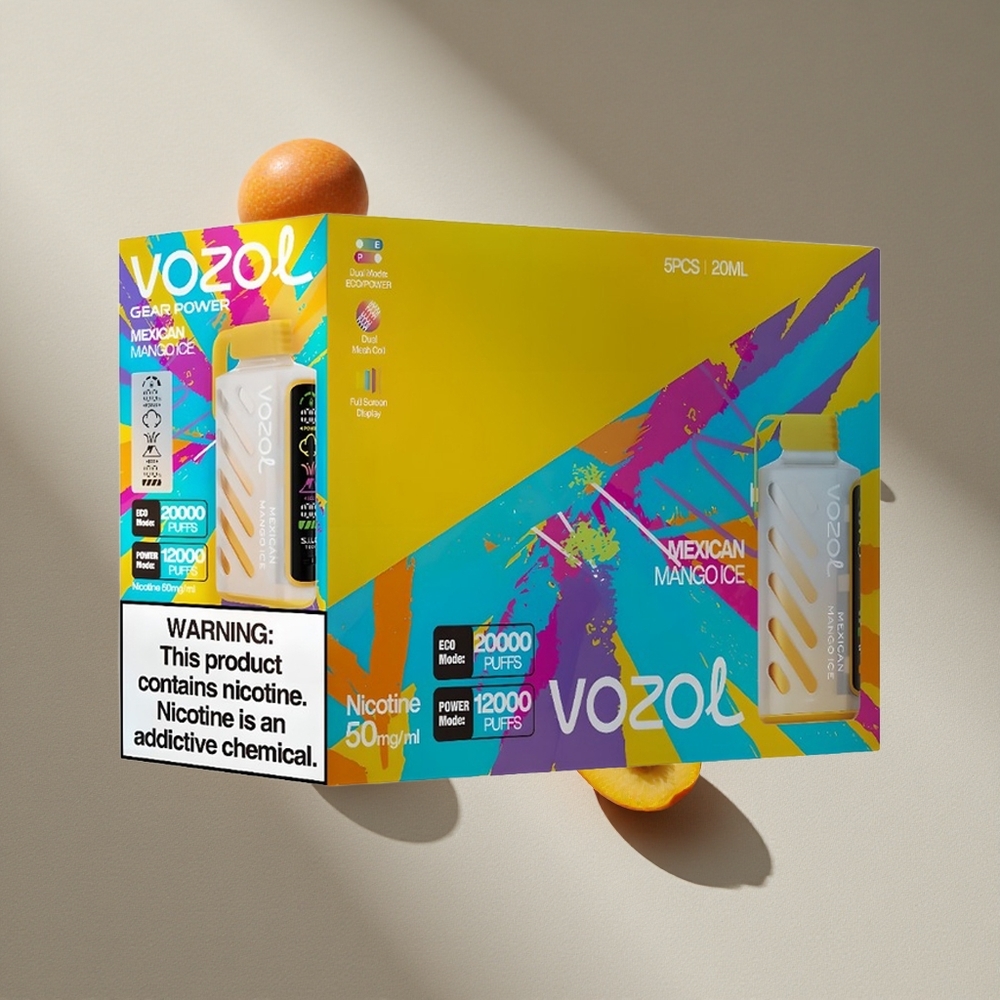 VOZOL Gear Power 20000 Puffs Mexican Mango Ice Dual Mesh Coil Full Screen Display Australia wholesale