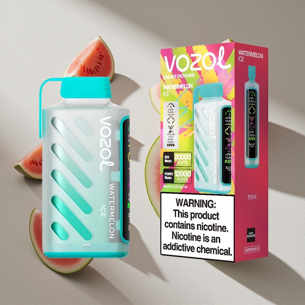 VOZOL Gear Power 20000 Puffs Watermelon Ice Dual Mesh Coil Full Screen Display Australia wholesale