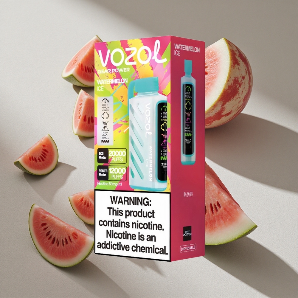 VOZOL Gear Power 20000 Puffs Watermelon Ice Dual Mesh Coil Full Screen Display Australia wholesale