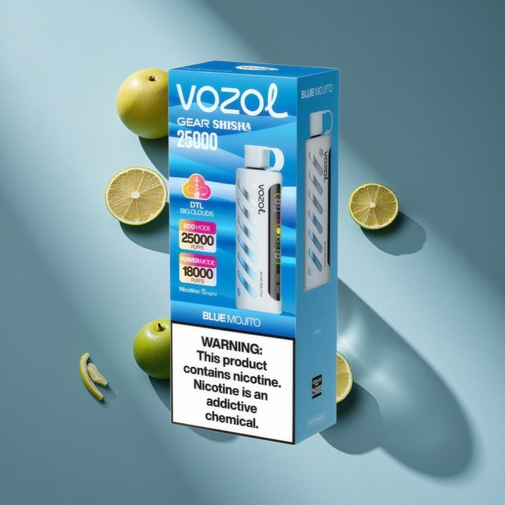 VOZOL Gear Shisha 25000 Puffs Blue Mojito Dual Mesh Dual Modes Australia wholesale