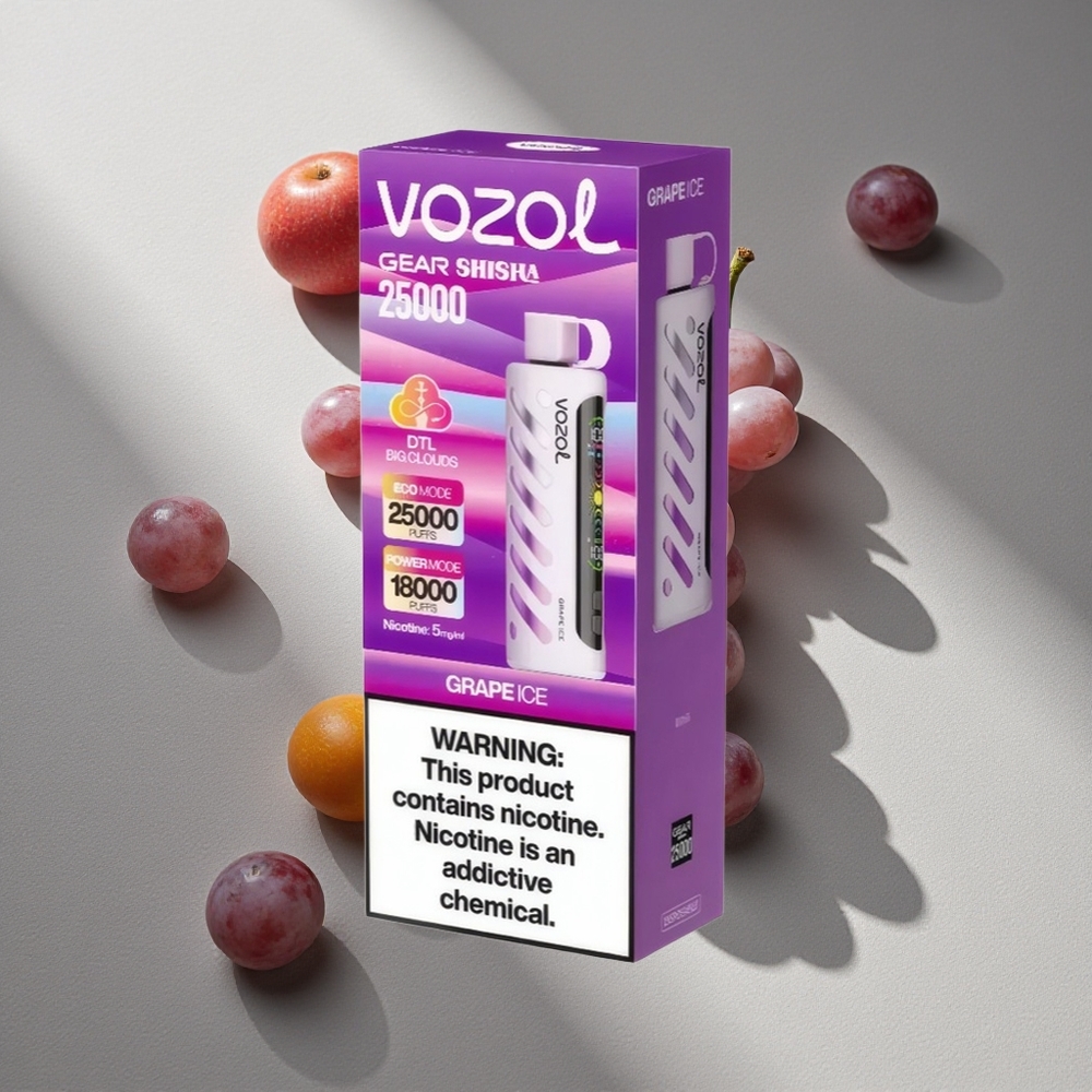 VOZOL Gear Shisha 25000 Puffs Grape Ice Dual Mesh Dual Modes Australia wholesale