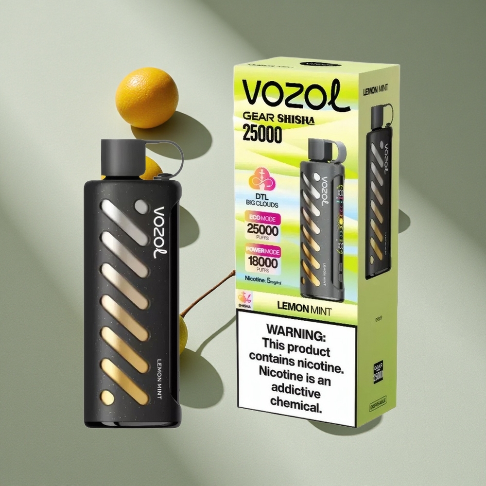 VOZOL Gear Shisha 25000 Puffs Lemon Mint Dual Mesh Dual Modes Australia wholesale