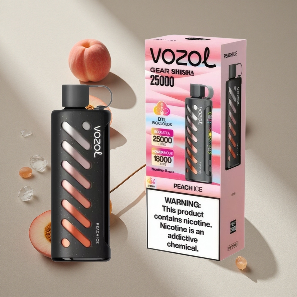 VOZOL Gear Shisha 25000 Puffs Peach Ice Dual Mesh Dual Modes Australia wholesale
