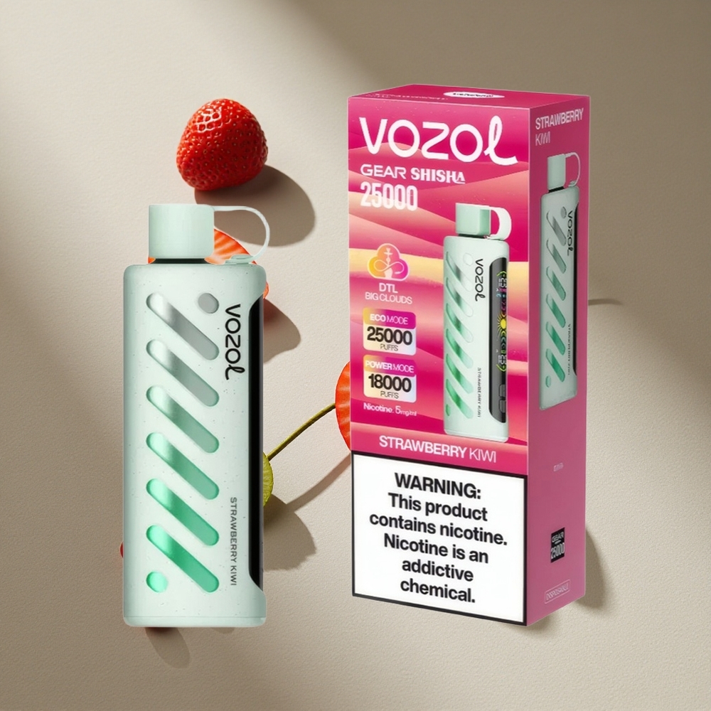 VOZOL Gear Shisha 25000 Puffs Strawberry Kiwi Dual Mesh Dual Modes Australia wholesale