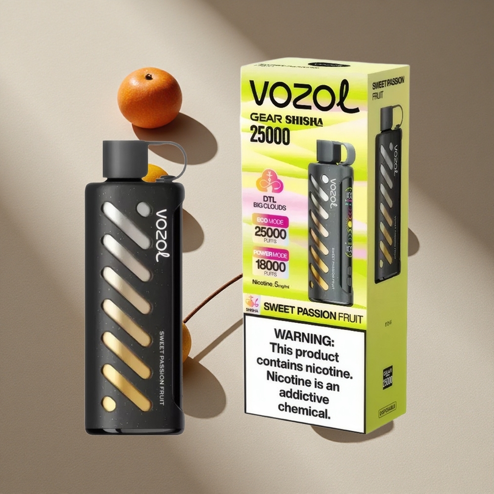 VOZOL Gear Shisha 25000 Puffs Sweet Passion Fruit S.i.L.C Tech Dual Mesh Dual Modes Australia wholesale