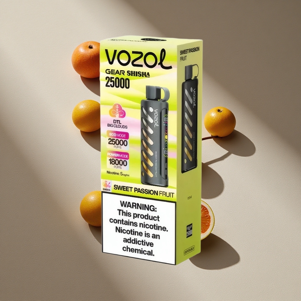 VOZOL Gear Shisha 25000 Puffs Sweet Passion Fruit S.i.L.C Tech Dual Mesh Dual Modes Australia wholesale